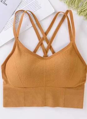 Sexy Women Tops Back Cross Strap Tank Top Push Up Running Sp