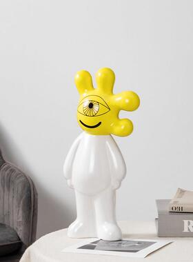 北欧样板间书房陶瓷男人物雕塑桌面摆件人体艺术花瓶软装家居饰品