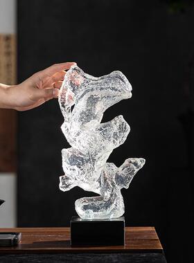 太湖石摆件高级感小众客厅桌面电视柜家居饰品创意办公桌乔迁礼物