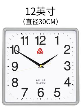 三五牌石英钟方形时钟挂钟客厅现代简约大气电子钟表静音卧室家菖