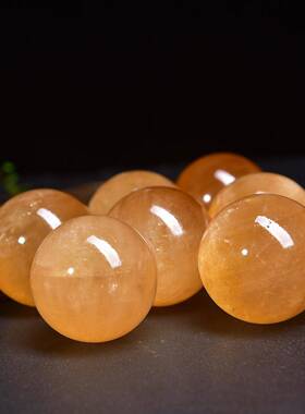 厂家直销纯天然黄水晶球摆件黄色水晶球宝石客厅玄关卧室原石打磨