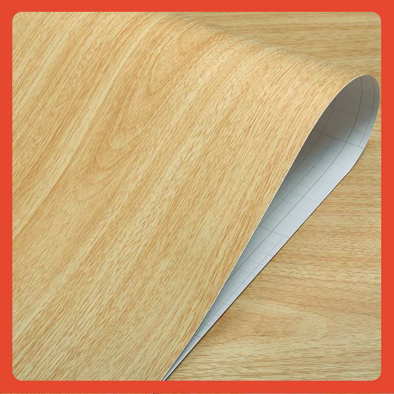 波音彩装原防水枫木粘木色黄书桌墙纸翻新△自桌软片膜加厚贴纸纹 - 图0