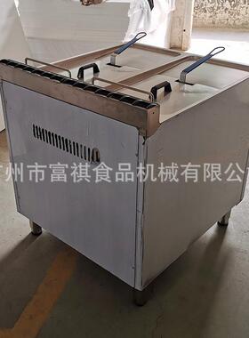 富祺落地式双缸电炸炉 酒店厨房工程炉立式连柜座电热双缸油炸炉