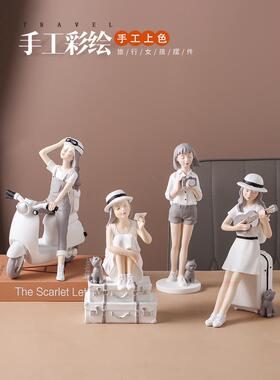 家居装饰品客厅房间办公桌面女孩摆件创意现代乔迁新居礼物小摆设