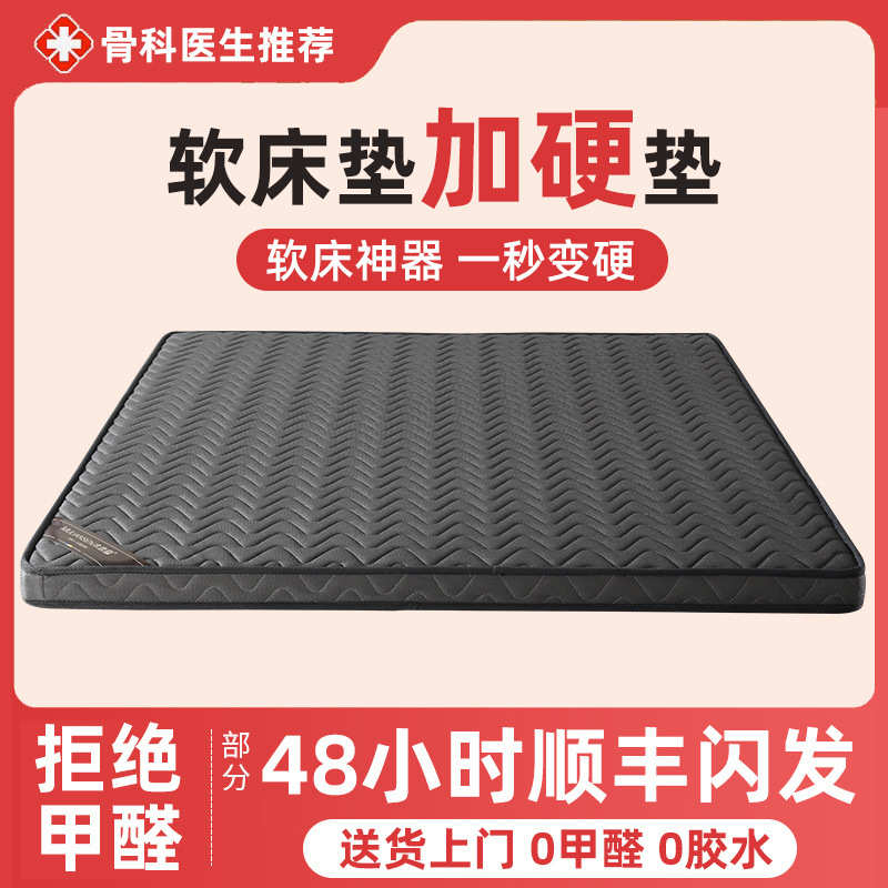 椰棕床垫薄款加硬床垫护脊乳胶棕榈家用护腰成人款榻榻米垫子 - 图0