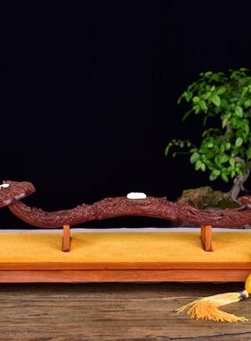 新款紫檀木如意摆实木中堂客厅玄关办公室装品饰雕公司乔迁新件居