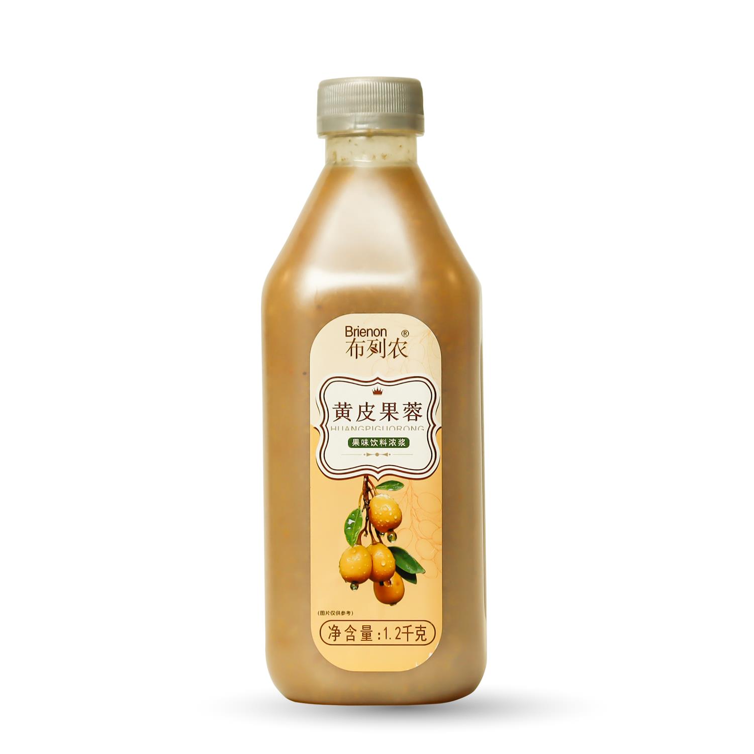 布列农黄皮果蓉果酱常温浓缩1.2kg老盐黄皮柠檬同款商用原料果泥