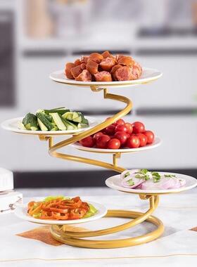 酒店凉菜冷菜架多层摆盘神器菜盘架碟子架厨房冷盘架子火锅配菜架
