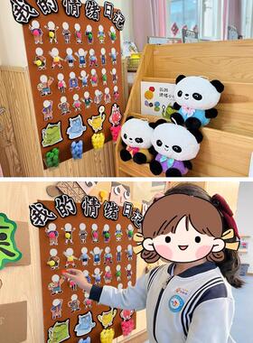 幼儿园情绪签到台环创主题区域角展示小怪兽美工墙面墙贴装饰材料