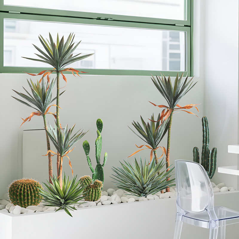 北美龙舌兰仿真植物摆件仿真盆栽荷兰铁巨丝兰咖啡厅造景装饰绿植 - 图0