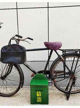 民俗怀旧老物件杂项收藏70年代28自行车农家院摆设老式自行车摆件