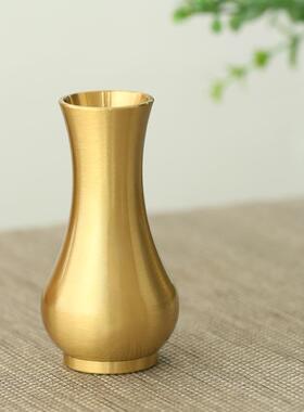 黄铜香道瓶花瓶黄铜香道工具用品香篆收纳瓶茶道笔筒灰压香铲香勺