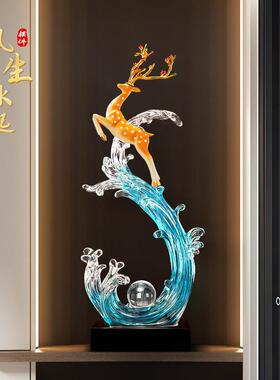 风生水起入户玄关装饰摆饰轻奢高档客厅壁龛高档装饰品电视柜摆设