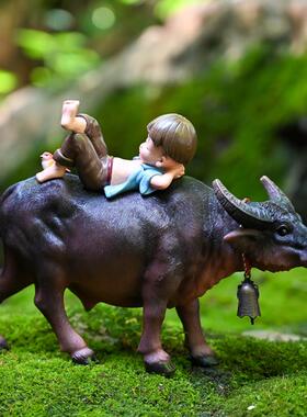 创意可爱小水牛摆件仿真动物模型桌面客厅装饰摆设送生日礼品礼物