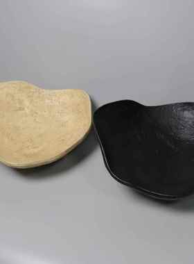 现代简HSI饰约复古果盘树脂托盘摆件茶几客卧室玄关家厅样板房居