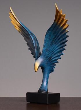 北欧创意轻奢大鹏展翅摆件客厅电视柜玄关办公室飞鹰艺术装饰品