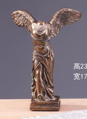 正品欧式摆创意呐喊者人物艺跪姿雕塑件复古装饰工书房酒吧办公品