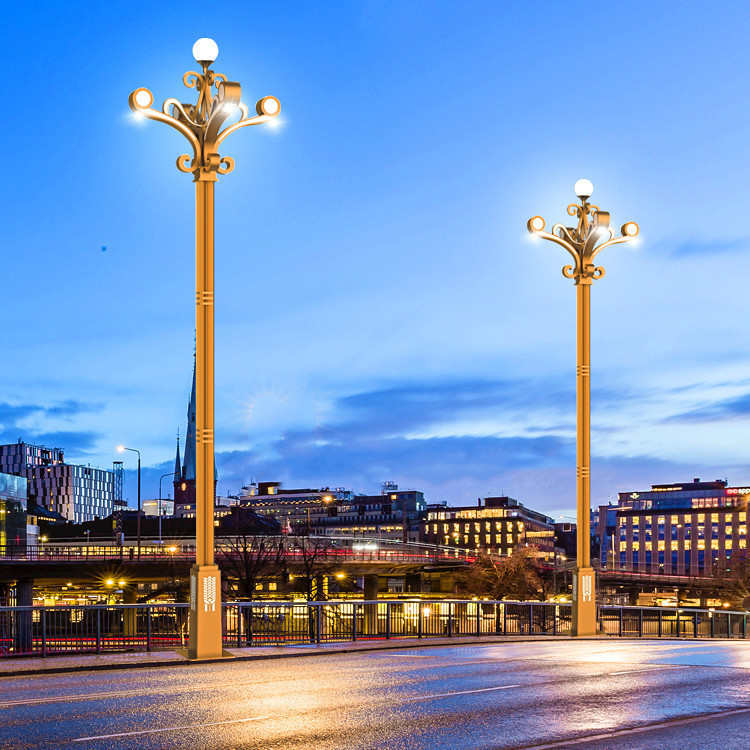 10-12米LED玉兰灯户外道路市政工程广场亮化组合灯高亮造型景观灯 - 图1