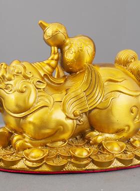 福禄貔貅黄铜摆件一对皮丘家居玄关客厅桌面铜装饰品办公室铜摆饰