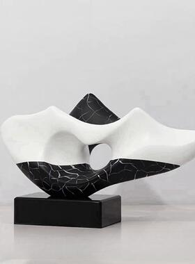 抽象树脂雕塑艺术假山酒店样板间会所办公室前台玄关摆台装饰摆件