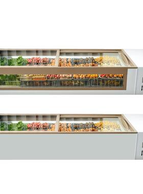 玻璃冷冻柜商用台式小型冷藏冷柜展示柜冻摊WSD-1200位冰箱烤保鲜