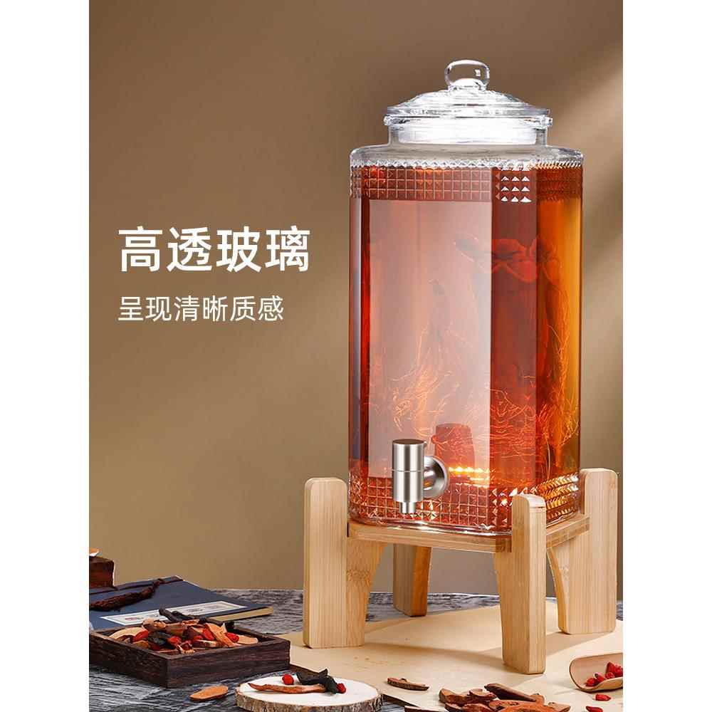 Thickened glass wine bottle, sealed glass wine jar, transparent wine jar, 20 pounds, free shipping for home use