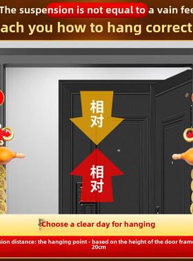 天葫帝WXU钱五挂件纯铜然门到门安全铜钱串门卧室芦入口门