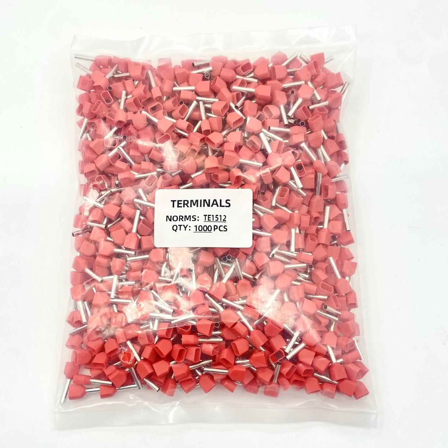 黄铜双线 线针型TE0508/7508/1008/2508/4012 欧式冷压管型接线 - 图1