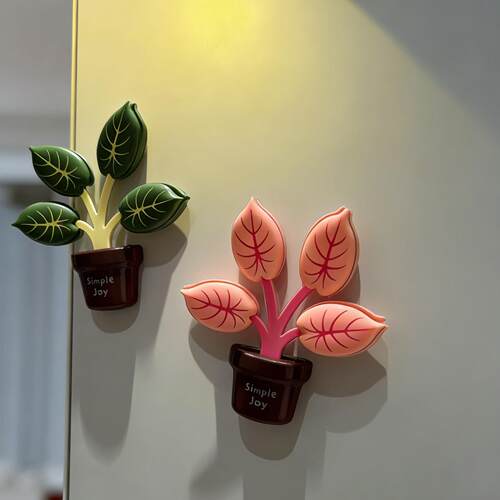 【厨房好物】绿植盆栽零食封口夹家用磁吸冰箱贴调料茶叶密封夹 - 图0