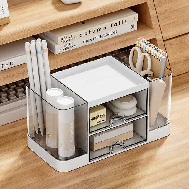 Pen holder storage box office desktop student light luxury high-end sense children boys and girls large capacity pen toilet marker pen