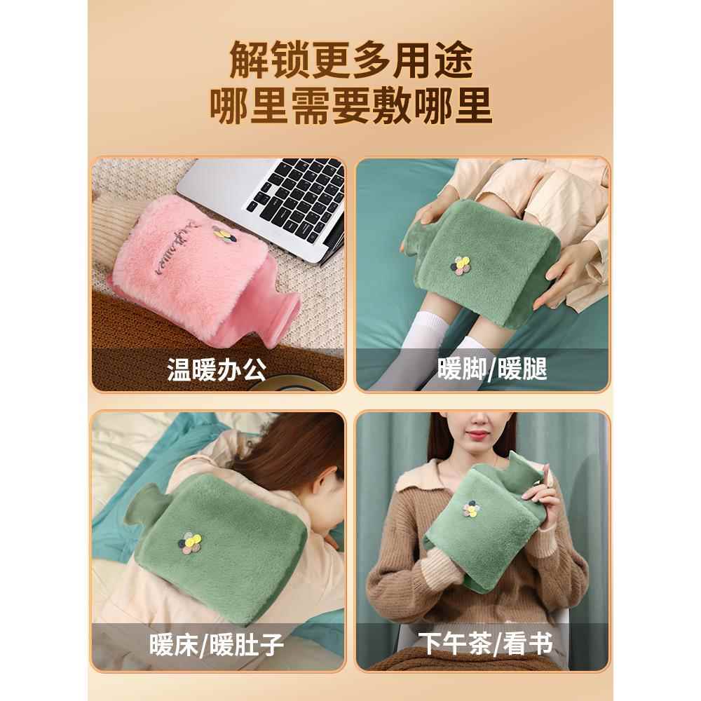 暖水袋被窝专用加厚防爆热水袋注水暖手宝pvc敷肚子暖手暖脚神器 - 图1