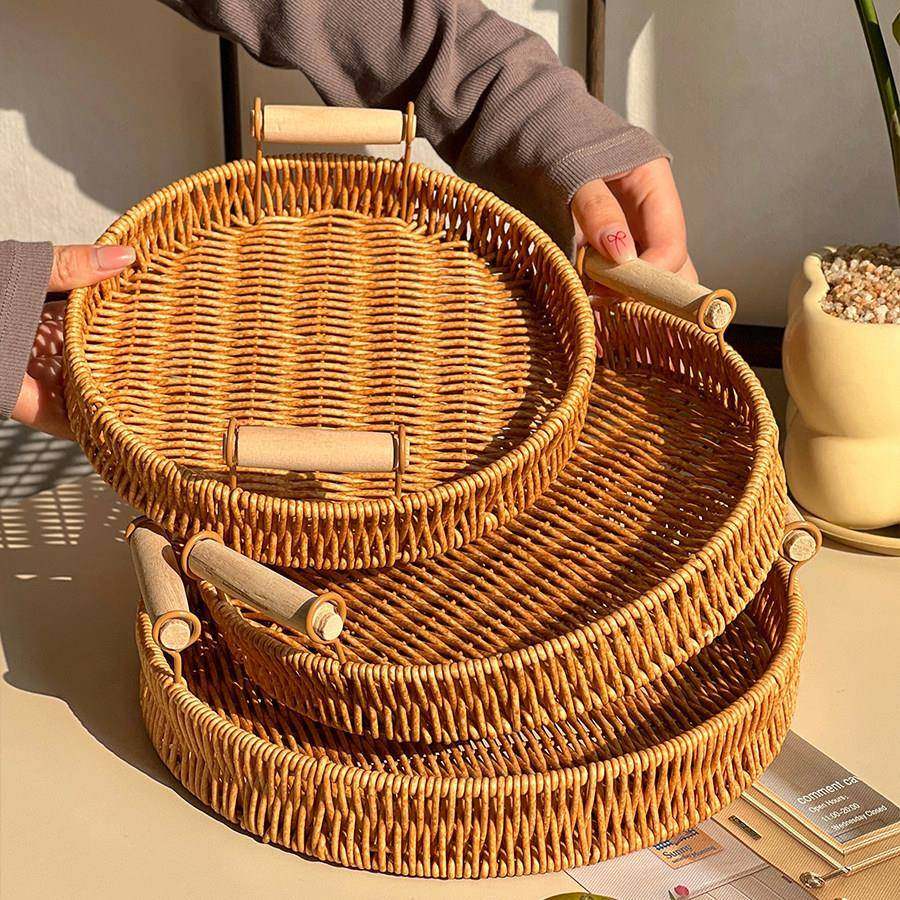 彷藤编托 托盘蛋糕盘炸鸡水果篮子油炸小吃零食面 面包野餐盘小食,淘宝优惠券,粉丝福利购,淘宝优惠卷
