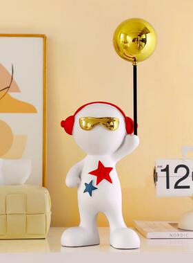 美关嘻哈卡通XHXZ气球家树脂落地摆件式客厅玄居办公室卧室装饰品