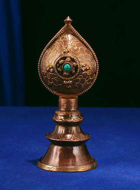 尼泊尔进口紫铜鎏金雕花八吉祥曼扎茶罗三十七供曼扎盘家用摆件