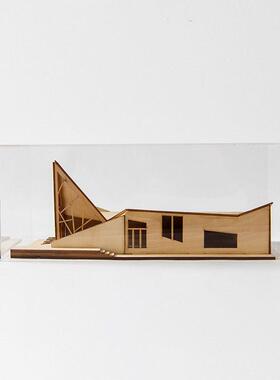 现简约亚克力罩建筑摆件样版房售楼处书房展厅隔断木房子饰品