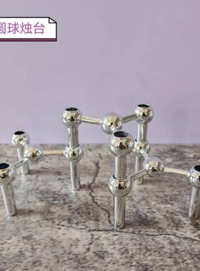 创意轻奢三脚烛台酒店派对晚餐西餐厅蜡烛台合金装饰摆件