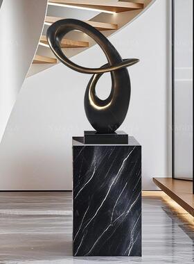 现代简约抽象饰脂雕塑酒店大堂树落地装别客厅玄关墅工AYJ艺品摆