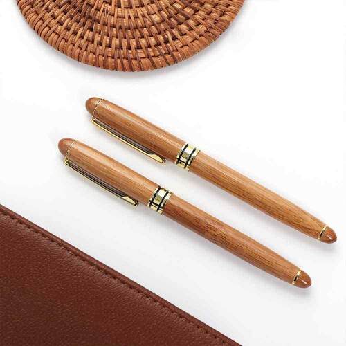 1PC Bamboo Calligraphy Art Fountain Pen Broad Stub Chisel-po - 图2