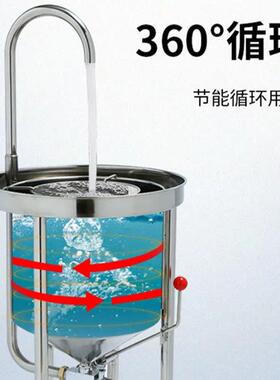 不锈钢商用25/50/100公斤自动水压循环洗米机黄豆绿豆淘米机