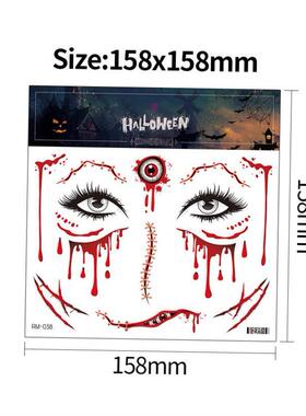 Halloween Scar Tattoo Stick万圣节脸贴伤疤纹身贴彷真假伤口贴
