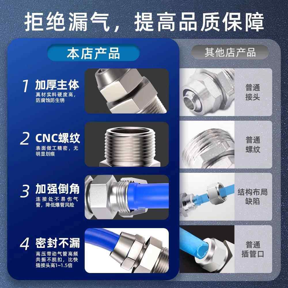 气动接头快拧三通PE铜镀镍PEG变径快速T型气管配件大全锁母软管,淘宝优惠券,粉丝福利购,淘宝优惠卷