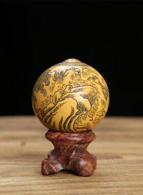 文湾葫芦针冲雕微雕蛋葫芦异形葫芦手捻件民间工艺品收藏