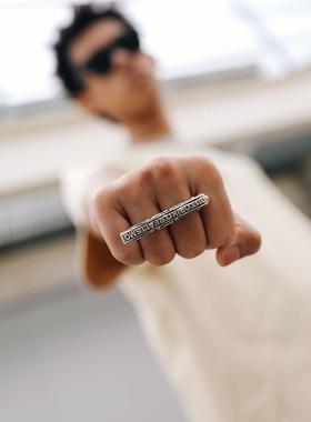 邦邦「鹦鹉系列」乌托邦鹦鹉指环男个性设计感复古做旧戒指