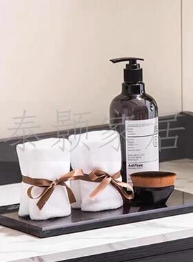 现代样板间洗手间浴室柜层架民宿装饰品摆件香薰分装瓶托盘道具