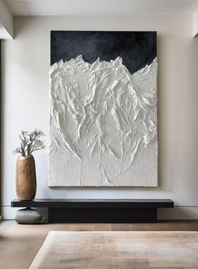 大芬村雪山油画立体油画抽象客厅玄关装饰画壁画装饰画级感挂画