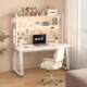 Computer desk bookshelf integrated table student storage combination study table multi-layer iron hole board desk storage rack