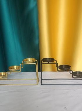 厂家直销欧美复古式铁艺烛台阶梯造型烛光晚餐蜡烛台家居摆件外贸