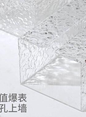 亚克力纸巾盒 厨房壁挂式抽纸盒 洗脸巾收纳盒卫生间免打孔多功能