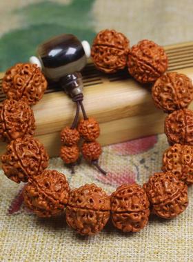 金刚菩提手串牛骨蜜蜡五瓣菩提子