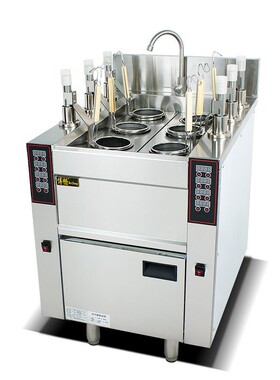 博畅喷流式饺6头云BEH-350D煮面机电热升降商用子吞粉机面冒菜麻